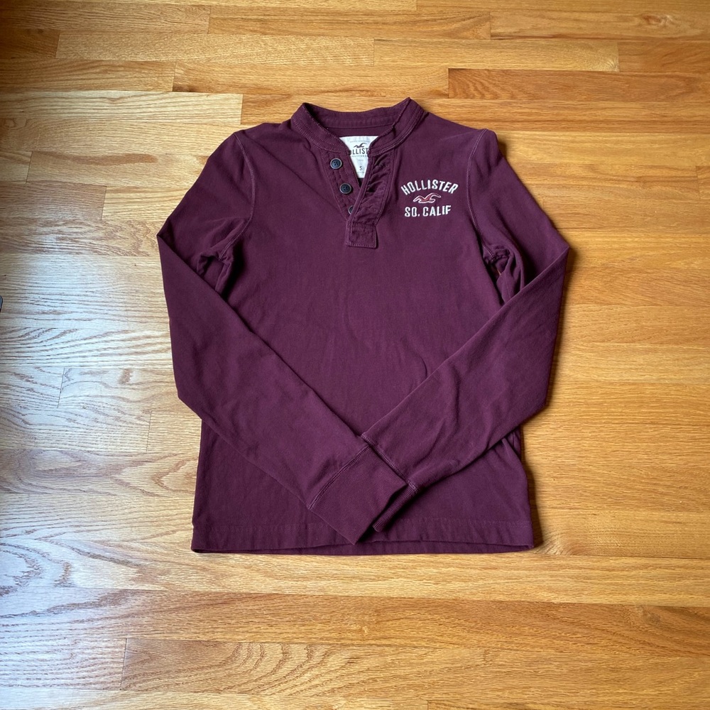Burgundy Hollister Shirt